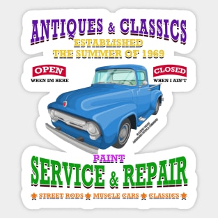 Antique Classic Car Garage Hot Rod Novelty Gift Sticker